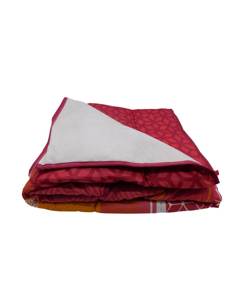Couette légère Imprimée / Non tissé blanc - 1 personne 140 x 200 Rouge - Kiabi