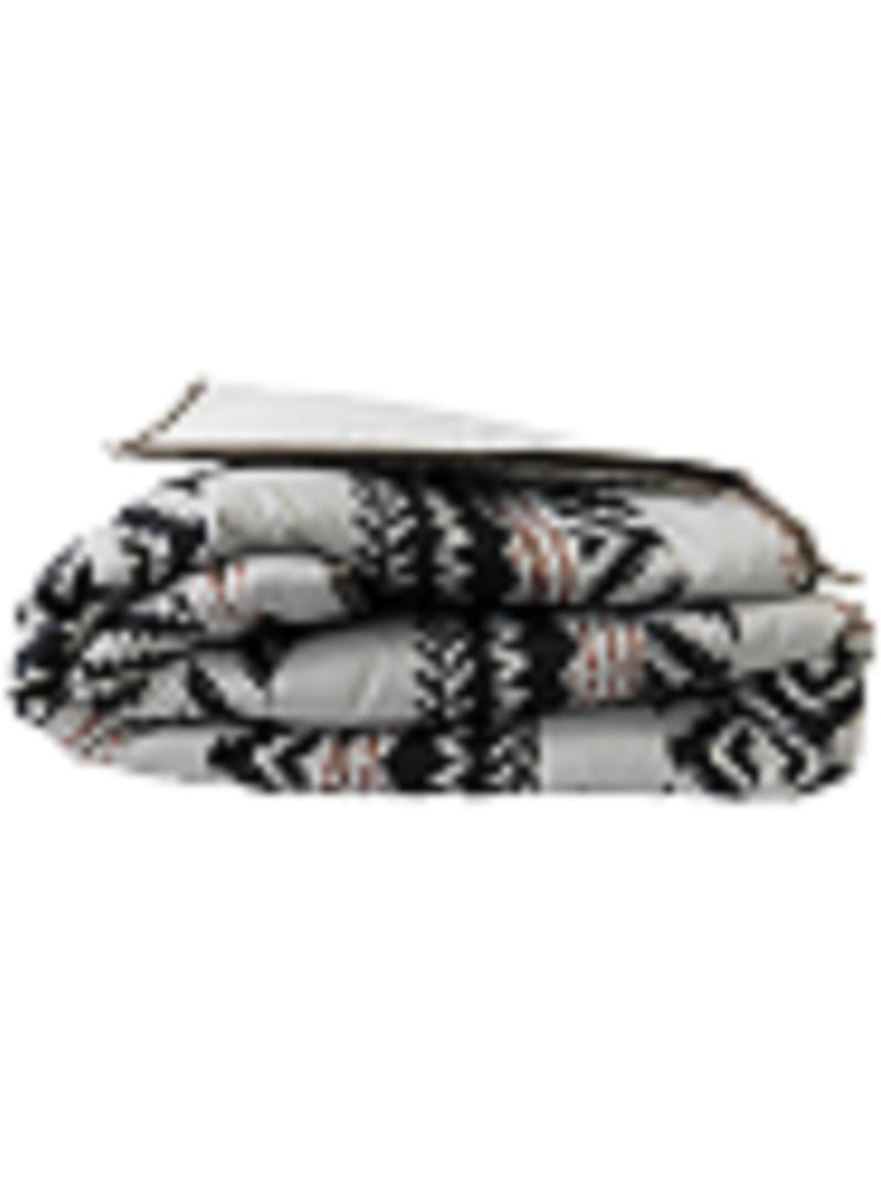 Couette légère imprimée / Non tissé blanc Blanc Gris Noir - Kiabi