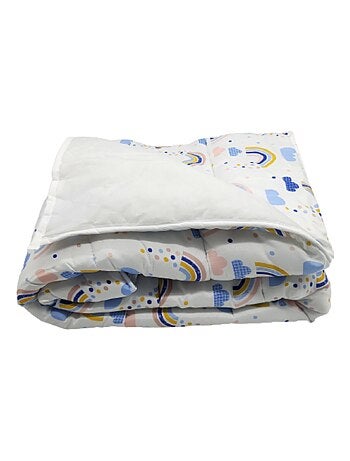 Couette légère imprimée / Non tissé blanc