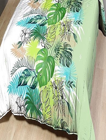 Couette légère imprimée / Non tissé blanc