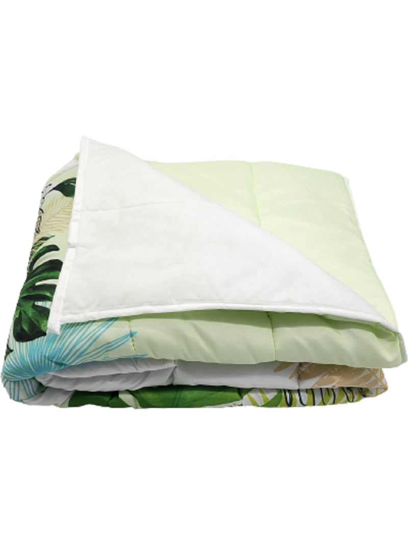 Couette légère imprimée / Non tissé blanc Blanc Vert Bleu - Kiabi