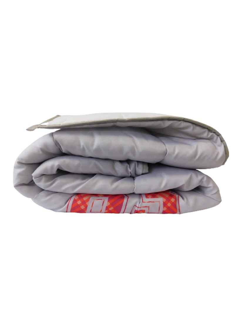 Couette légère imprimée / Non tissé blanc Gris Rouge - Kiabi