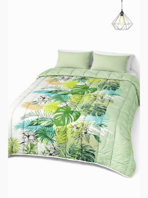 Couette légère imprimée Tropichic - 1 ou 2 personnes 200 x 200 - Kiabi Couette légère imprimée Tropichic - 1 ou 2 personnes 200 x 200 - Kiabi