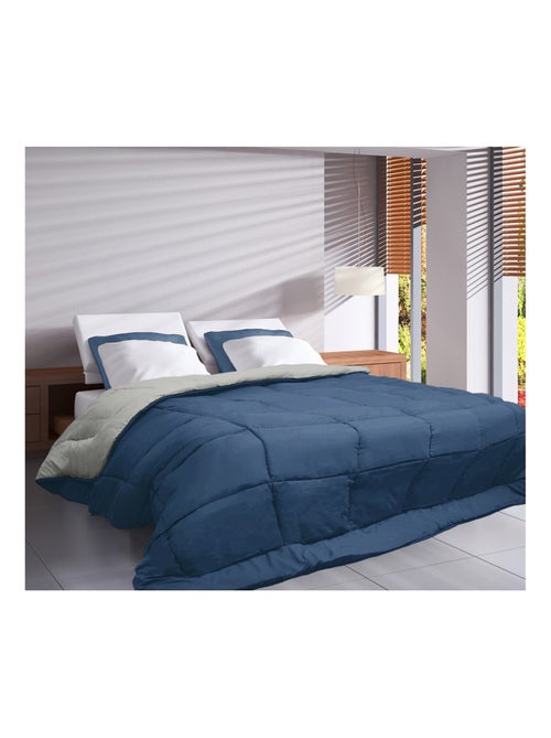 Couette légère réversible bicolore en microfibre 200 gr/m² - Kiabi