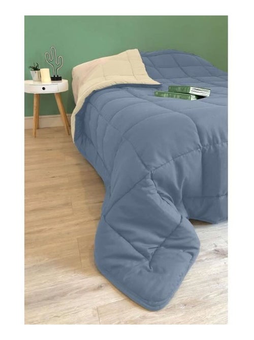 Couette légère réversible bicolore en microfibre 200 gr/m² - Kiabi