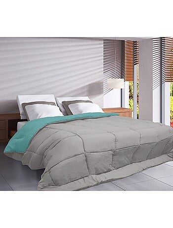 Couette légère réversible bicolore en microfibre 200 gr/m²
