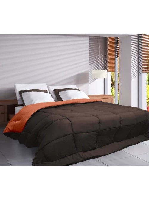 Couette légère réversible bicolore en microfibre 200 gr/m² - Kiabi