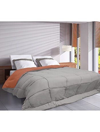 Couette légère réversible bicolore en microfibre 200 gr/m²