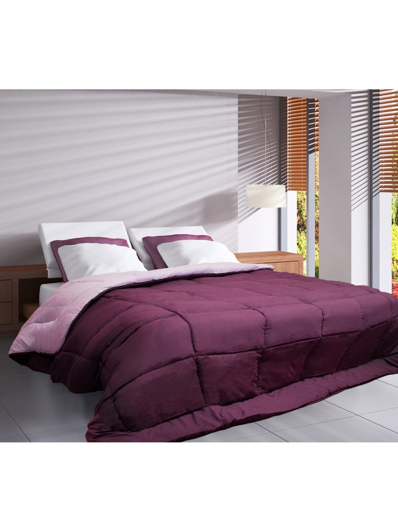 Couette légère réversible bicolore en microfibre 200 gr/m² Parme - Kiabi