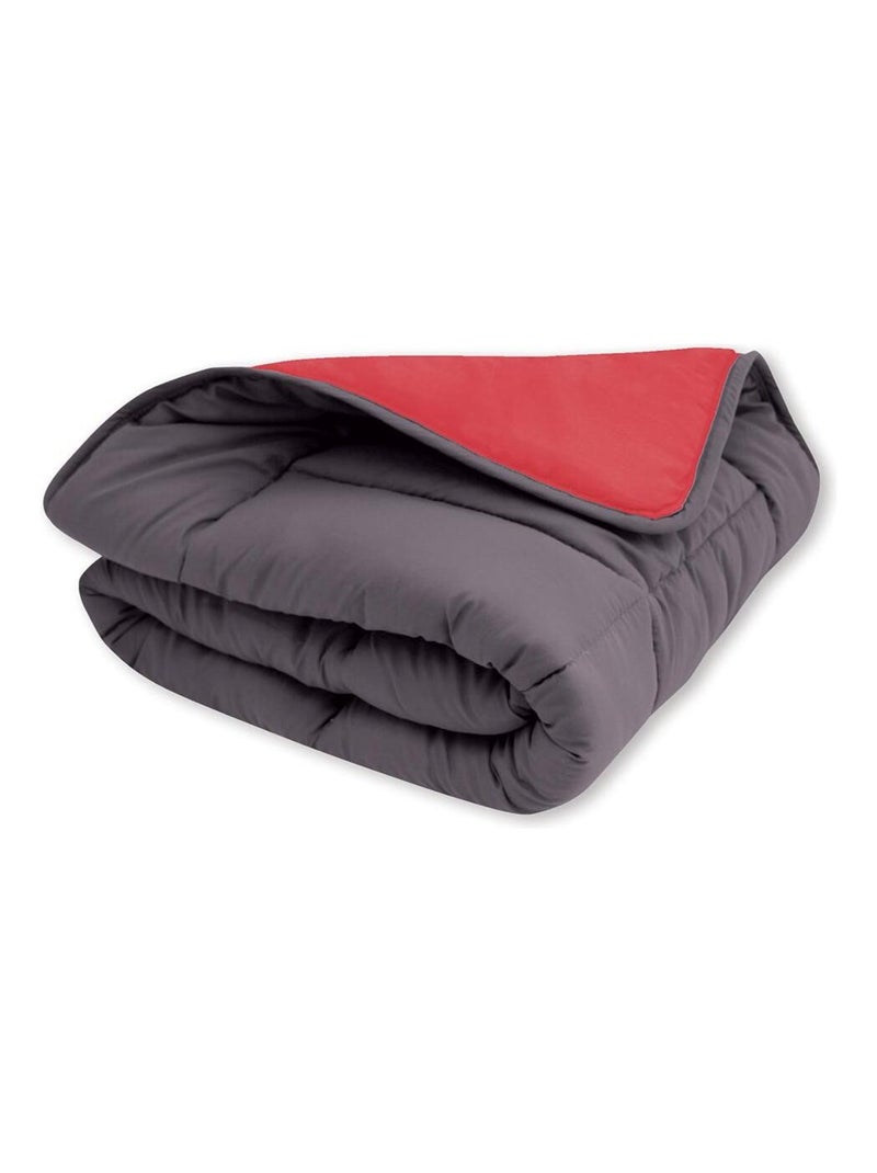 Couette légère réversible bicolore en microfibre 200 gr/m² Rouge - Kiabi