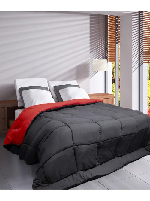 Couette légère réversible bicolore en microfibre 200 gr/m² - Kiabi Couette légère réversible bicolore en microfibre 200 gr/m² - Kiabi