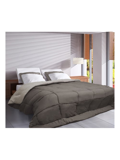 Couette légère réversible bicolore en microfibre 200 gr/m² - Kiabi