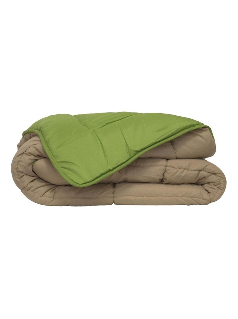 Couette légère réversible bicolore en microfibre 200 gr/m² Vert - Kiabi