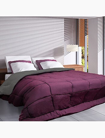 Couette légère réversible bicolore en microfibre 200 gr/m²
