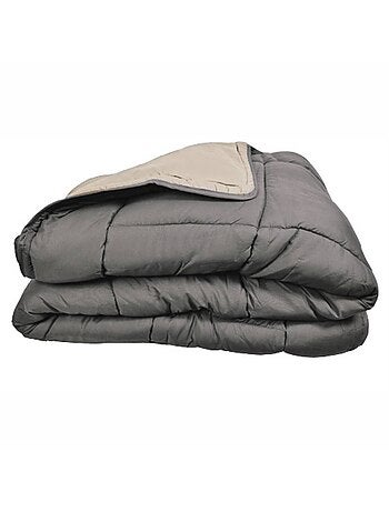Couette légère réversible bicolore en microfibre 200 gr/m²