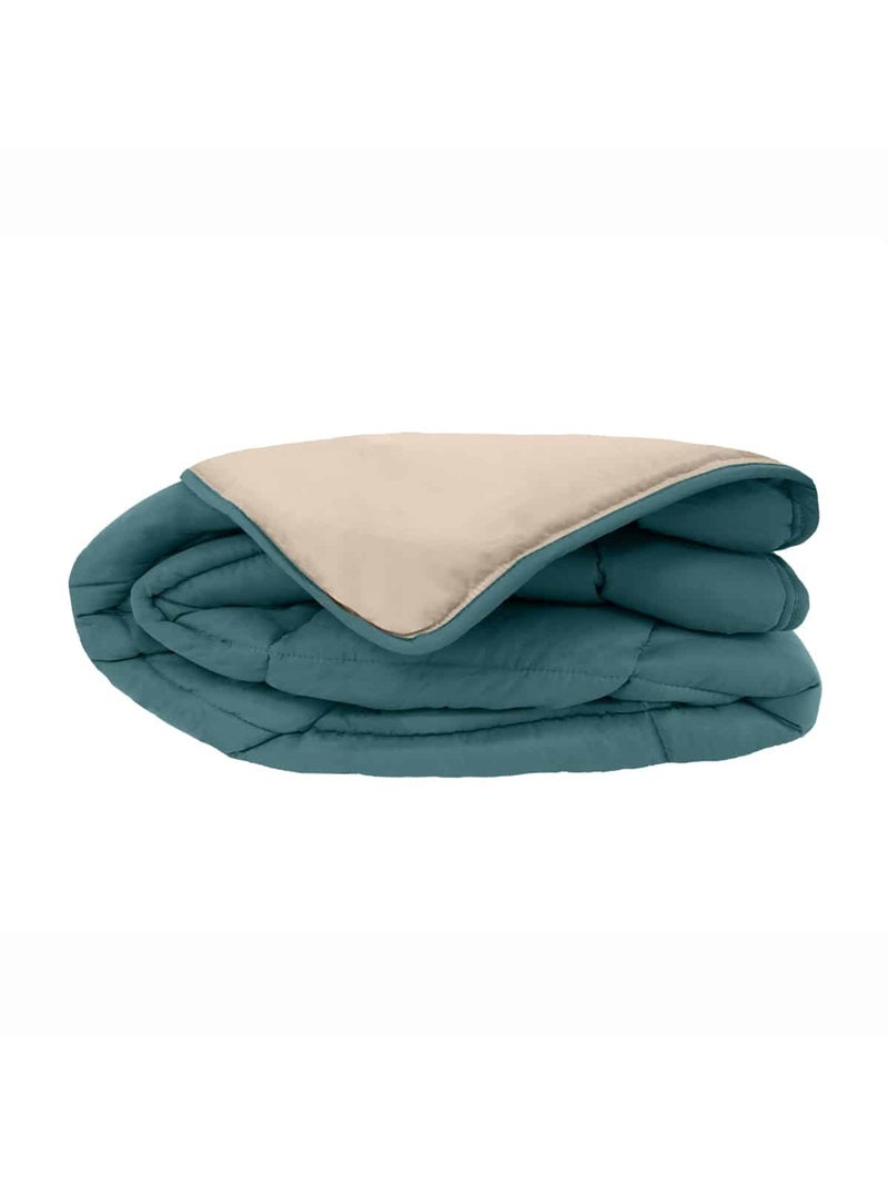 Couette légère réversible bicolore en microfibre 200 gr/m² Violet prune - Kiabi