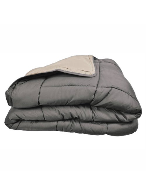 Couette légère réversible bicolore en microfibre 200 gr/m² - Kiabi