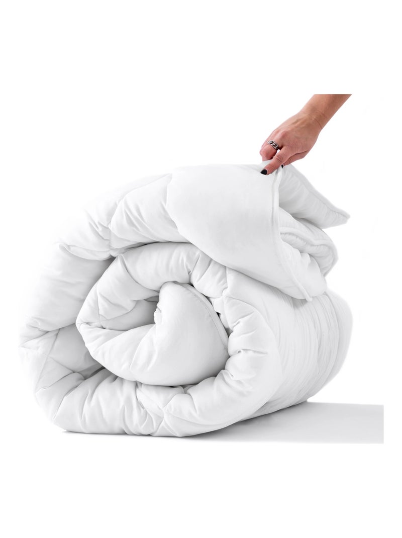 Couette Lit Double en Micropercale Blanc - Kiabi