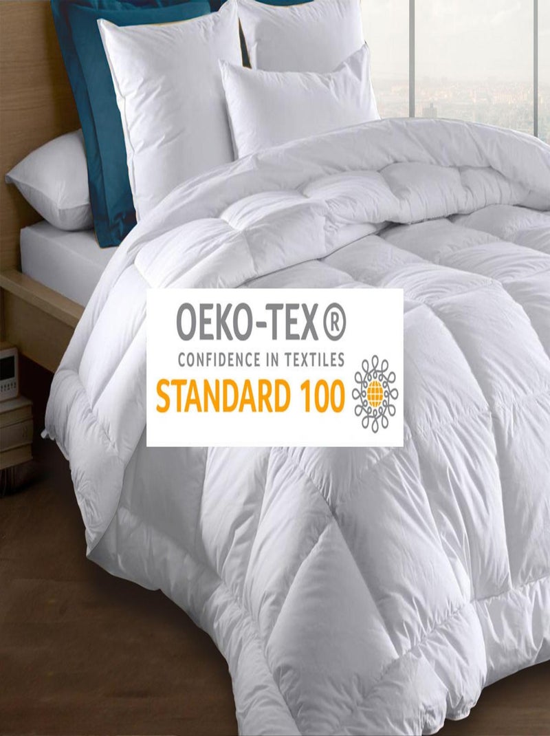 Couette microfibre 220x240 - Blanche - 550 grs/m2 Blanc - Kiabi