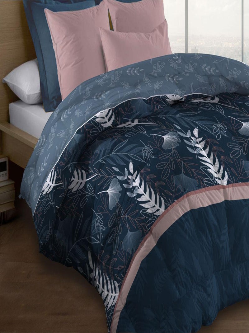 Couette microfibre 220x240 - Imprimée double-face - 550 grs/m2 - Romy Rouge - Kiabi