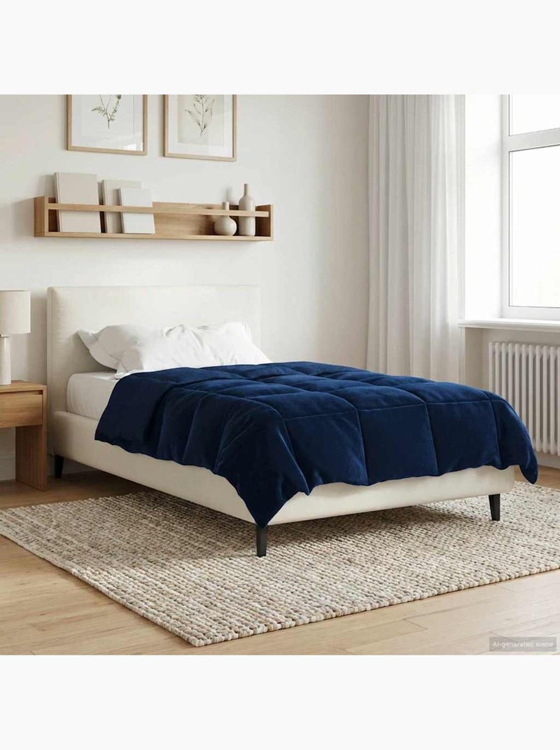 Couette moelleuse toutes saisons - vidaxl Bleu - Kiabi
