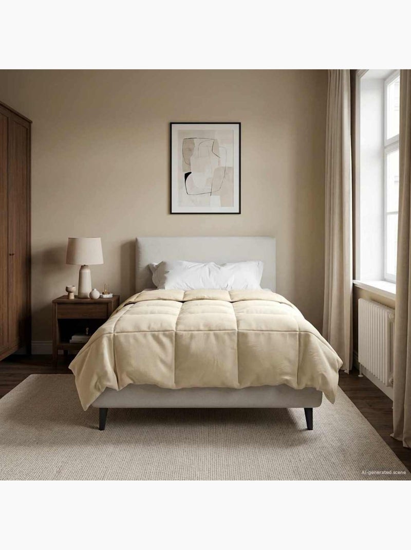 Couette moelleuse toutes saisons - vidaxl Crème - Kiabi