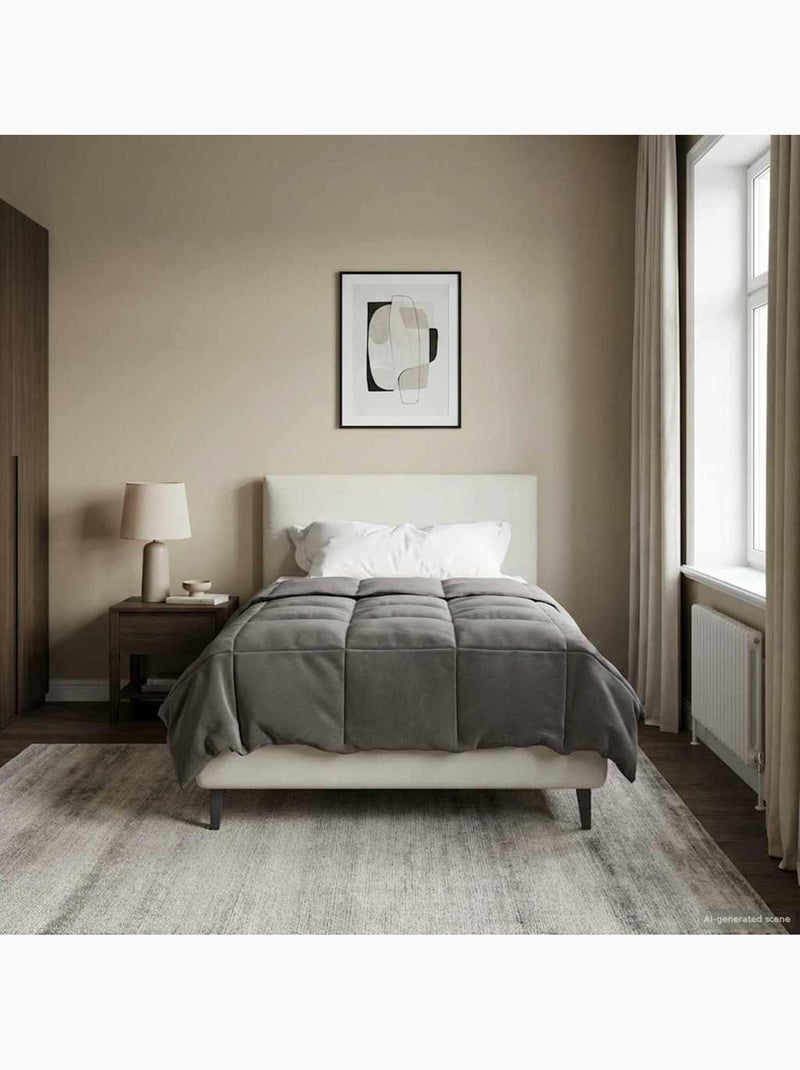 Couette moelleuse toutes saisons - vidaxl Gris clair - Kiabi
