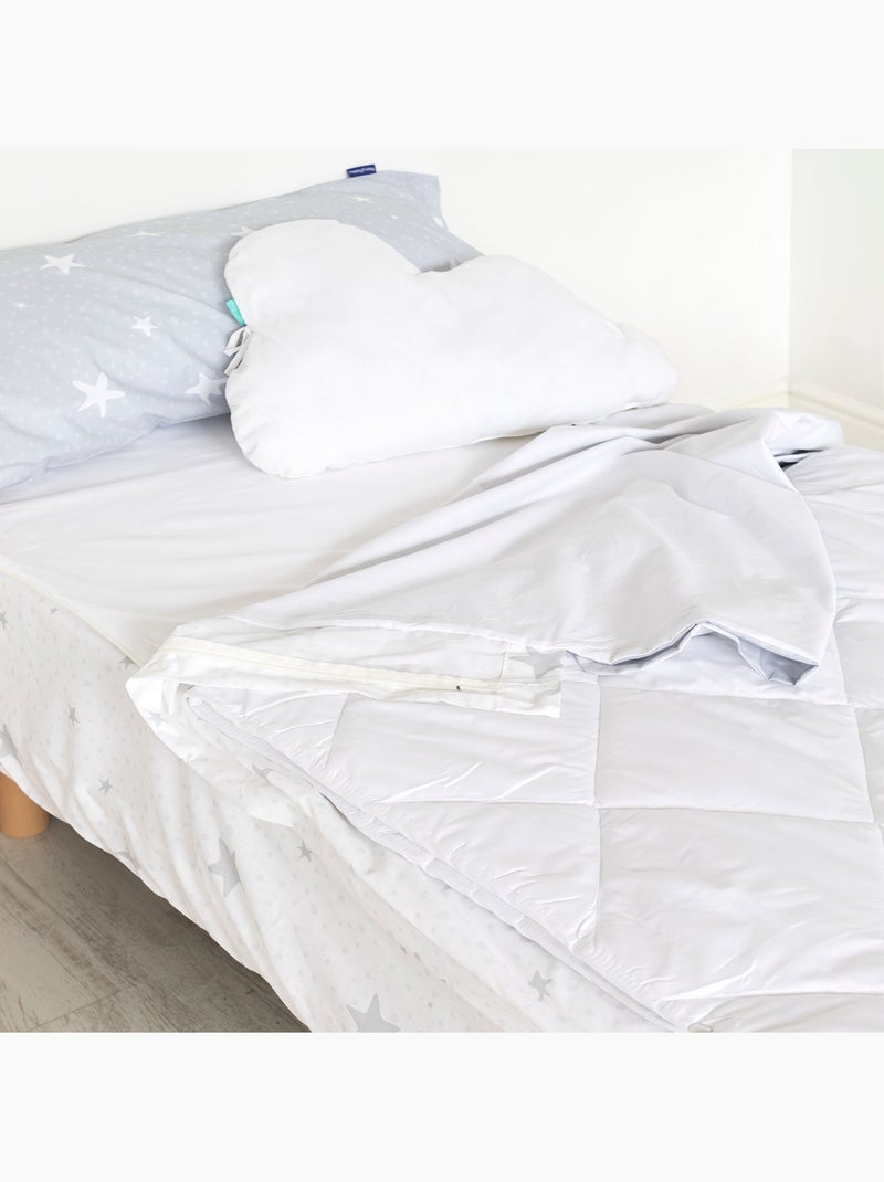 Couette nordik sac toutes saisons 120 + 250 gr
 Basic "Happyfriday" Blanc - Kiabi