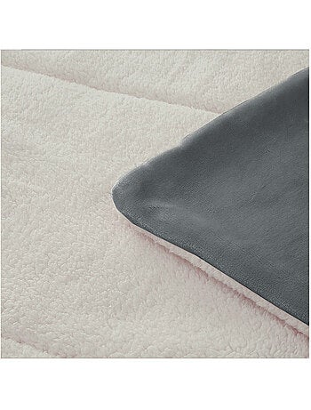 Couette polaire microfibre doublé sherpa BICOLORE, par Soleil d'ocre