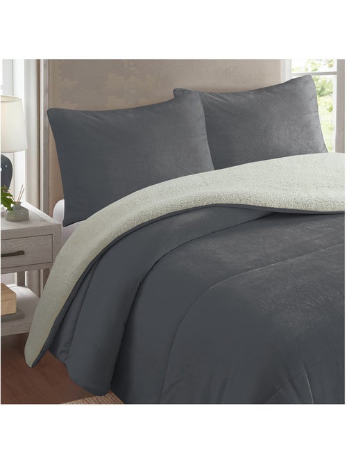 Couette polaire microfibre doublé sherpa BICOLORE, par Soleil d'ocre - Kiabi Couette polaire microfibre doublé sherpa BICOLORE, par Soleil d'ocre - Kiabi