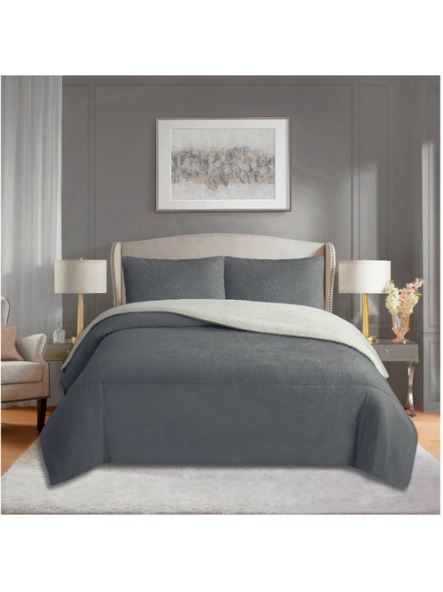 Couette polaire microfibre doublé sherpa BICOLORE, par Soleil d'ocre - Kiabi Couette polaire microfibre doublé sherpa BICOLORE, par Soleil d'ocre - Kiabi