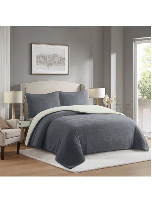 Couette polaire microfibre doublé sherpa BICOLORE, par Soleil d'ocre - Kiabi Couette polaire microfibre doublé sherpa BICOLORE, par Soleil d'ocre - Kiabi