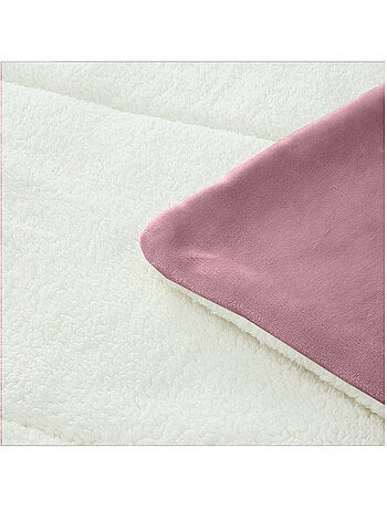 Couette polaire microfibre doublé sherpa BICOLORE, par Soleil d'ocre