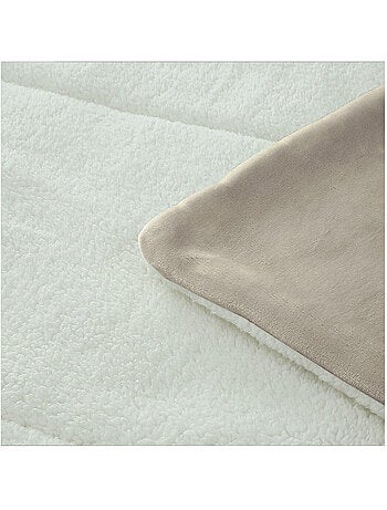 Couette polaire microfibre doublé sherpa BICOLORE, par Soleil d'ocre