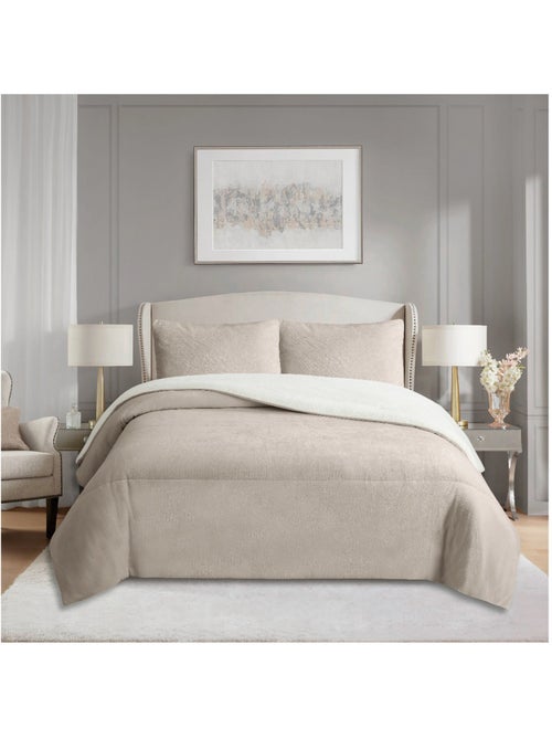 Couette polaire microfibre doublé sherpa BICOLORE, par Soleil d'ocre - Kiabi Couette polaire microfibre doublé sherpa BICOLORE, par Soleil d'ocre - Kiabi