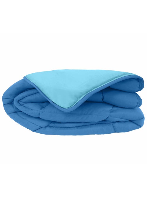 Couette polyester COCOON BICOLORE fibre creuse siliconée Chaud (hiver) - Kiabi