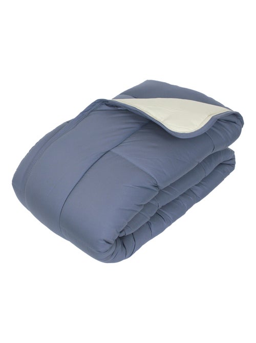 Couette polyester COCOON BICOLORE fibre creuse siliconée Chaud (hiver) - Kiabi