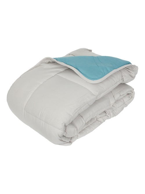 Couette polyester COCOON BICOLORE fibre creuse siliconée Chaud (hiver) - Kiabi