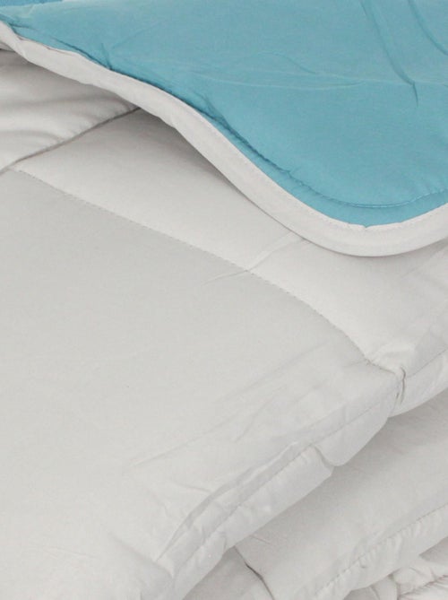 Couette polyester COCOON BICOLORE fibre creuse siliconée Chaud (hiver) - Kiabi