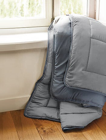 Couette polyester COCOON BICOLORE fibre creuse siliconée Chaud (hiver)