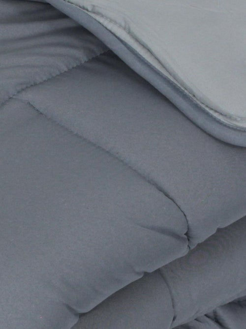 Couette polyester COCOON BICOLORE fibre creuse siliconée Chaud (hiver) - Kiabi