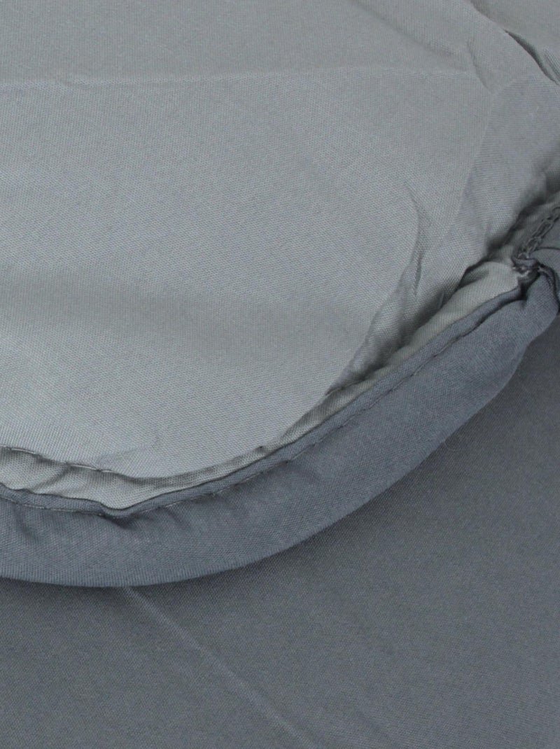 Couette polyester COCOON BICOLORE fibre creuse siliconée Chaud (hiver) Gris - Kiabi