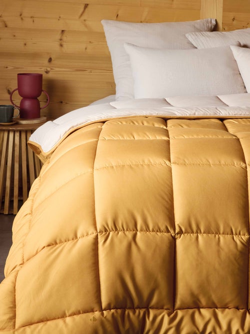 Couette polyester COCOON BICOLORE fibre creuse siliconée Chaud (hiver) - Kiabi