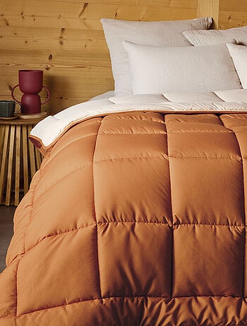 Couette polyester COCOON BICOLORE fibre creuse siliconée Chaud (hiver)