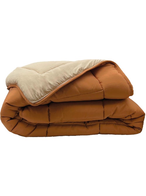 Couette polyester COCOON BICOLORE fibre creuse siliconée Chaud (hiver) - Kiabi