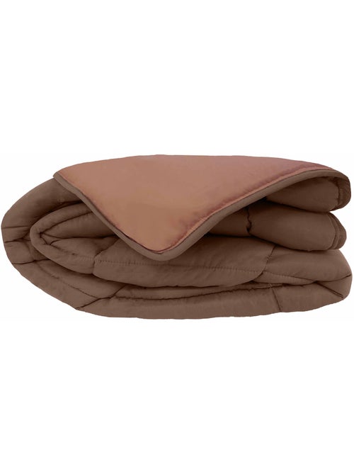 Couette polyester COCOON BICOLORE fibre creuse siliconée Chaud (hiver) - Kiabi