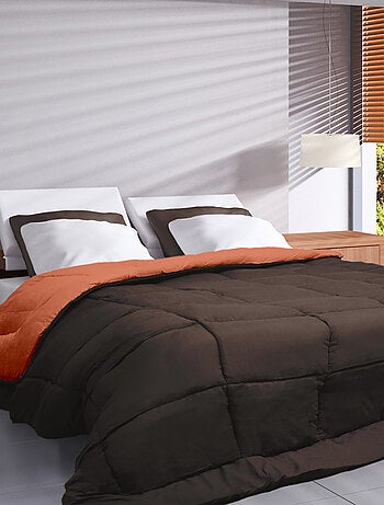 Couette polyester COCOON BICOLORE fibre creuse siliconée Chaud (hiver)