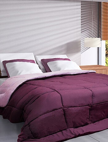 Couette polyester COCOON BICOLORE fibre creuse siliconée Chaud (hiver)