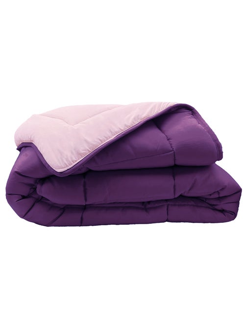 Couette polyester COCOON BICOLORE fibre creuse siliconée Chaud (hiver) - Kiabi