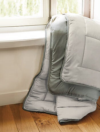 Couette polyester COCOON BICOLORE fibre creuse siliconée Chaud (hiver)